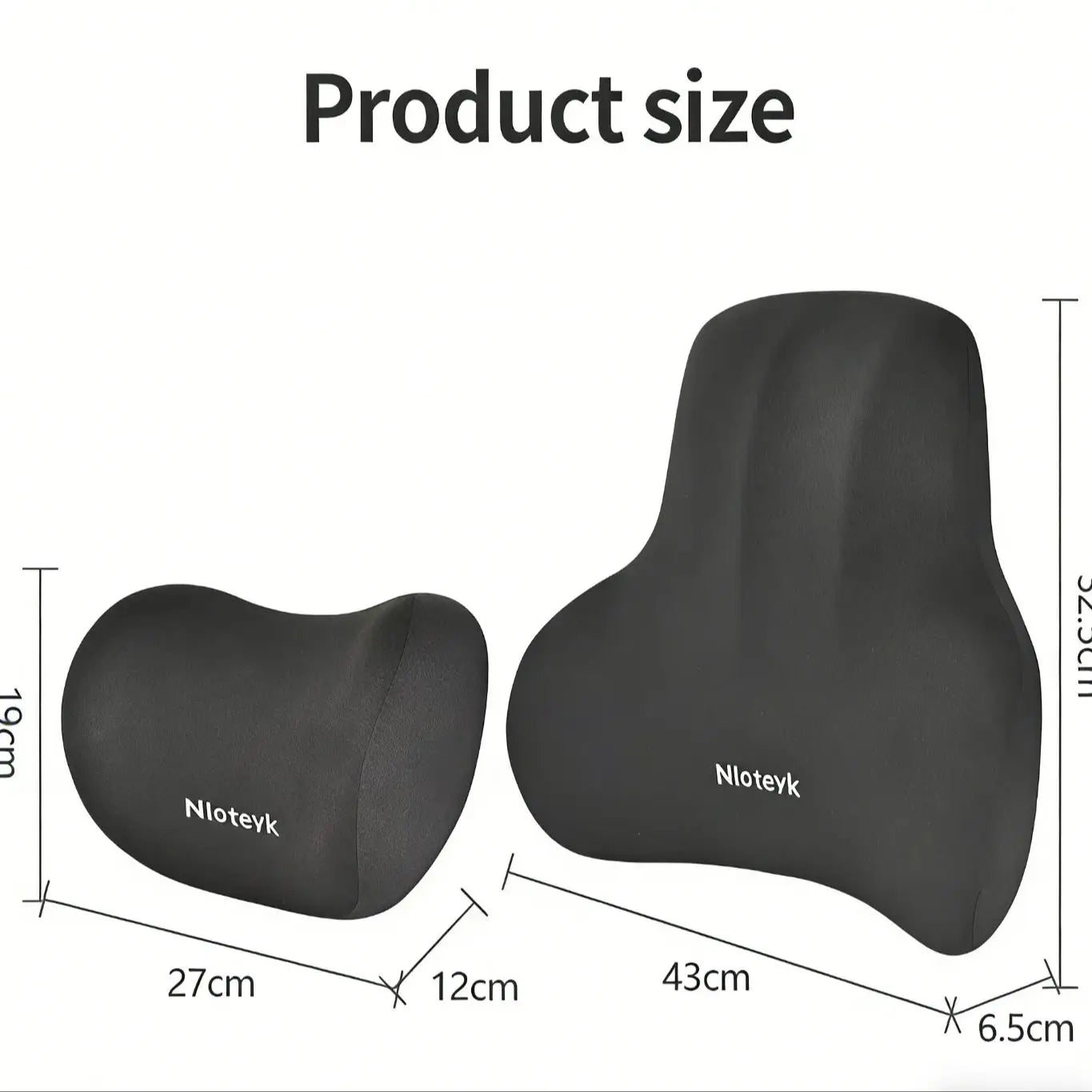 Memory Foam Car Neck Cushion Car LCoussin de Soutien Auto — Appui-Tête & Lombaire pour Voiture