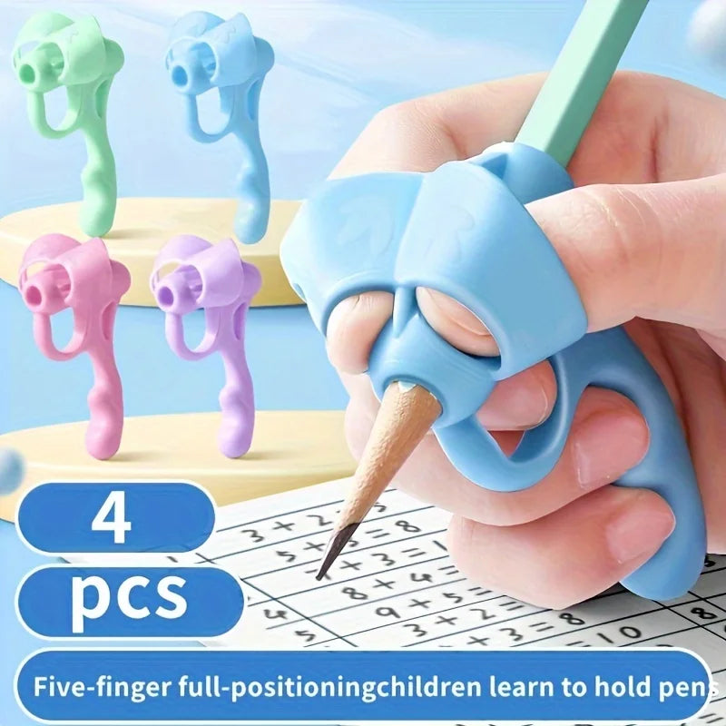 Lot de 4 Correcteurs de Prise pour Stylo — Guide d'Écriture Ergonomique
