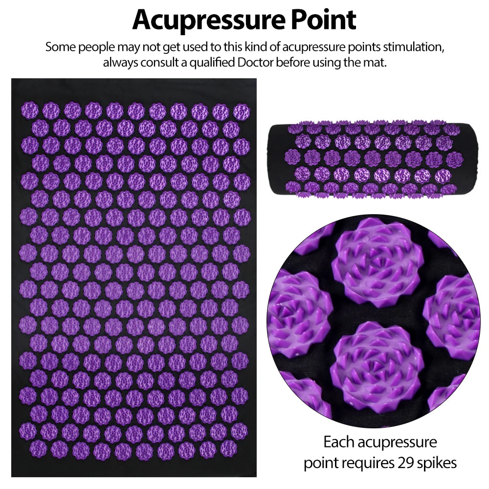 Tapis d’acupression à pointes – Tapis seul ou avec coussin
