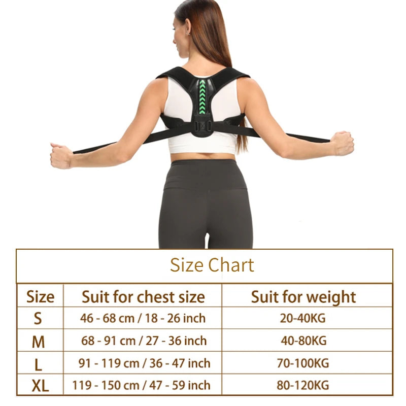 Correcteur de Posture Ajustable – Dos, Épaules, Clavicule.