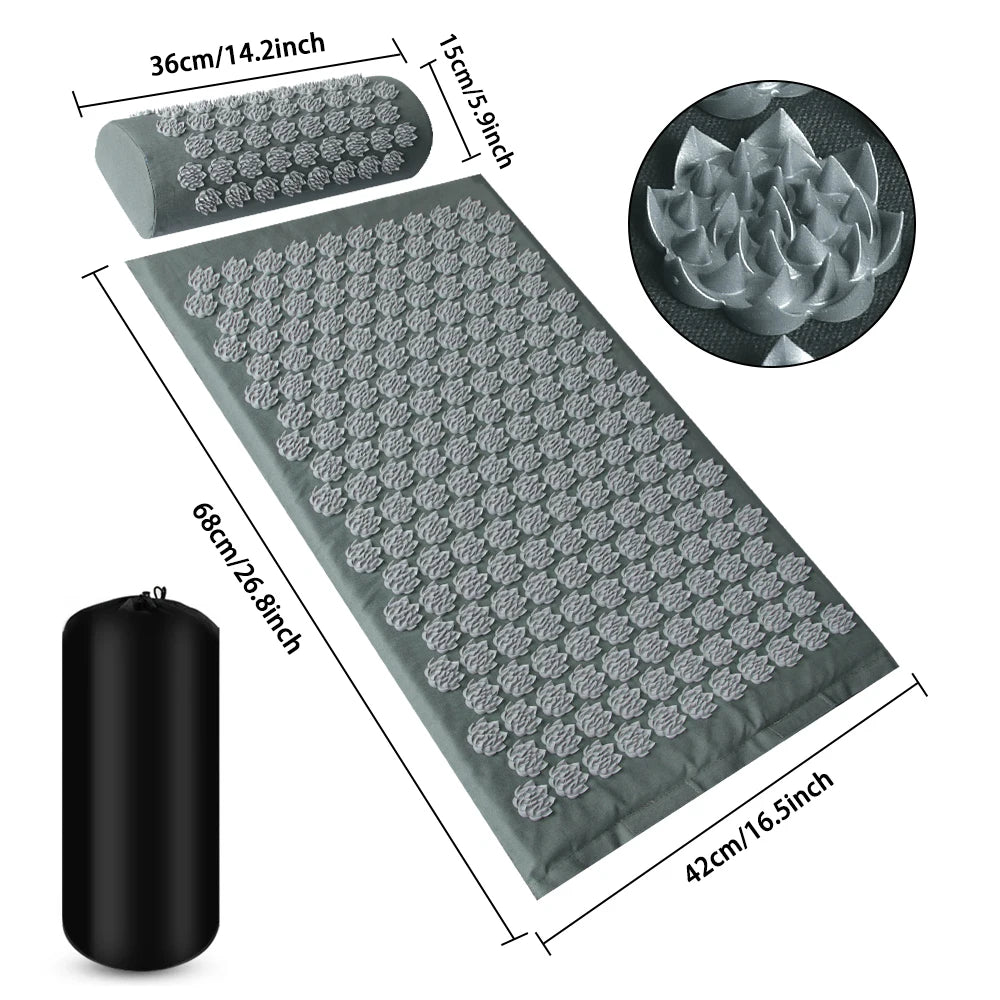 Tapis d’acupression à pointes – Tapis seul ou avec coussin