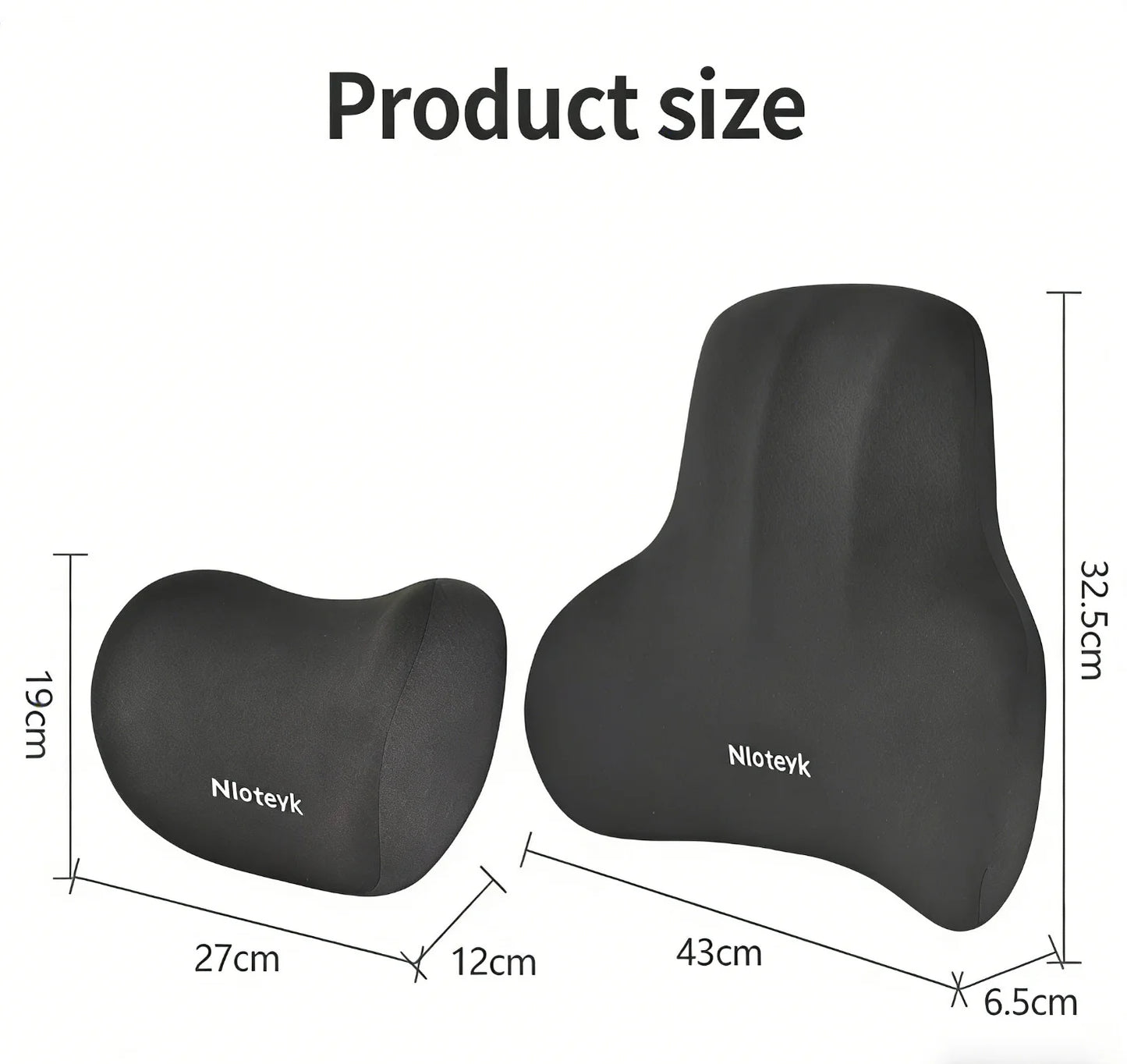 Memory Foam Car Neck Cushion Car LCoussin de Soutien Auto — Appui-Tête & Lombaire pour Voiture