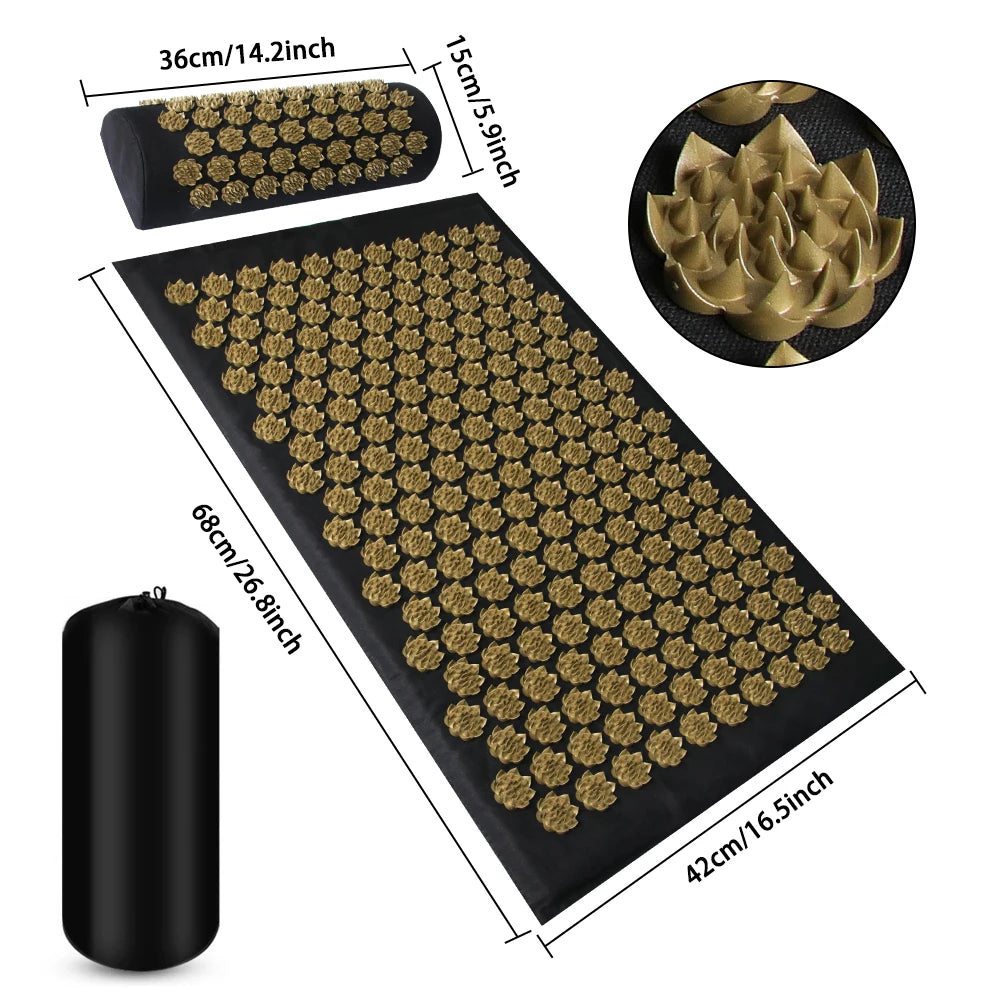 Tapis d’acupression à pointes – Tapis seul ou avec coussin
