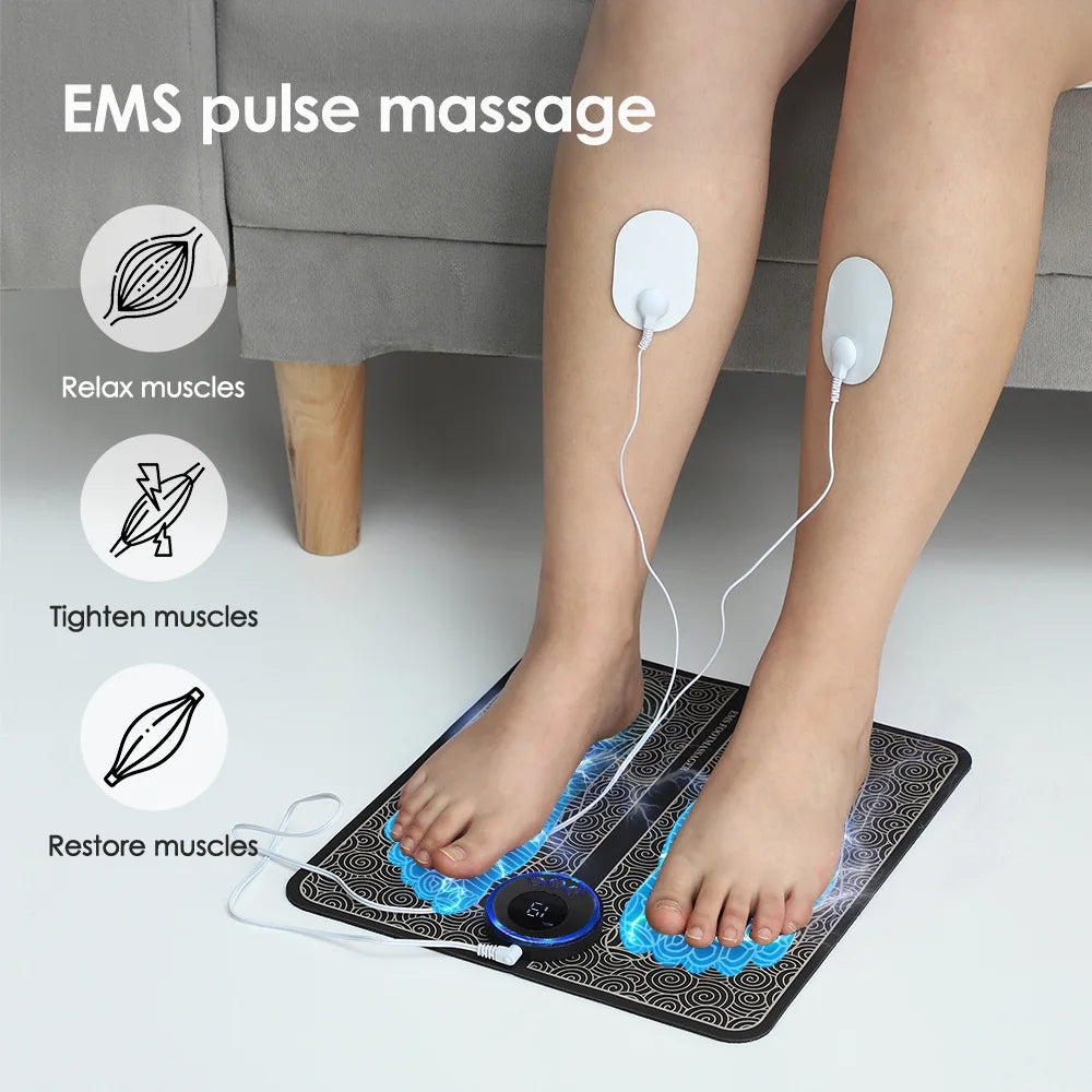 Masseur de Pieds Électrique EMS — Relaxation & Stimulation Musculaire
