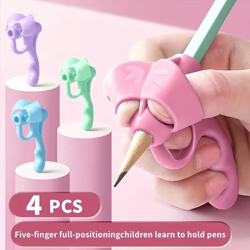 Lot de 4 Correcteurs de Prise pour Stylo — Guide d'Écriture Ergonomique