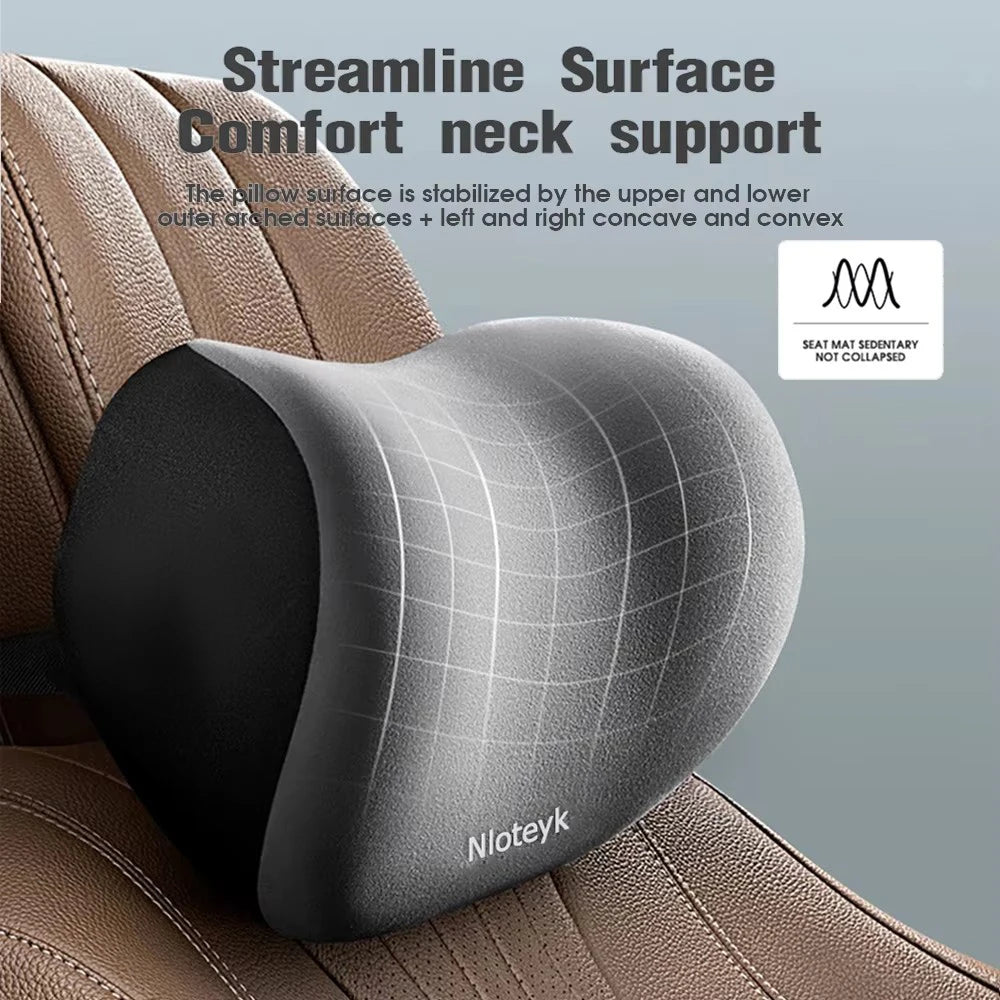 Coussin de Tête et Nuque pour Voiture — Mousse à Mémoire de Forme