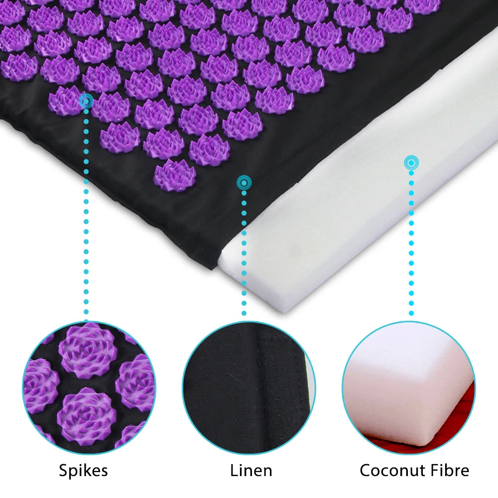 Tapis d’acupression à pointes – Tapis seul ou avec coussin