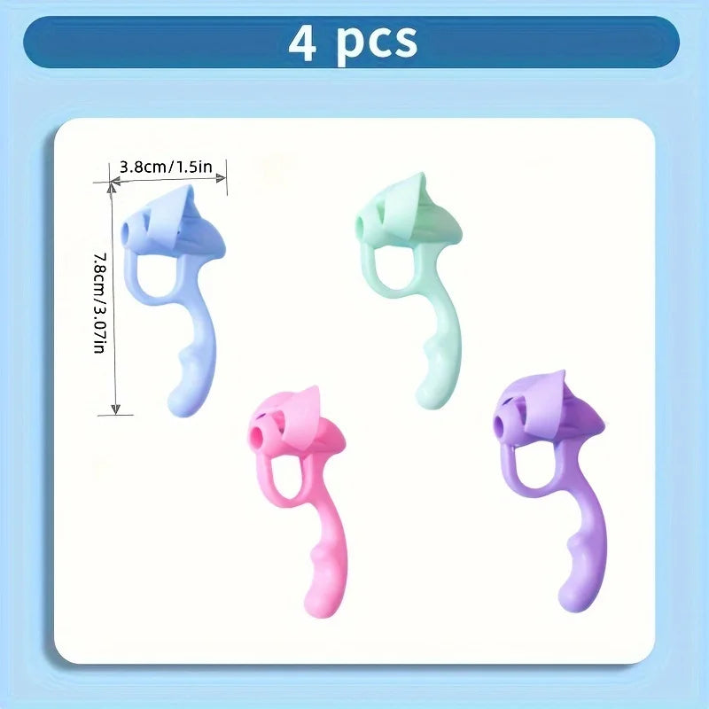Lot de 4 Correcteurs de Prise pour Stylo — Guide d'Écriture Ergonomique